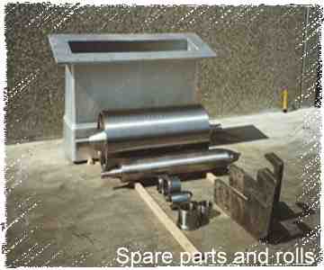 Spare parts and rolls for continuous galvanizing and aluminizing lines 